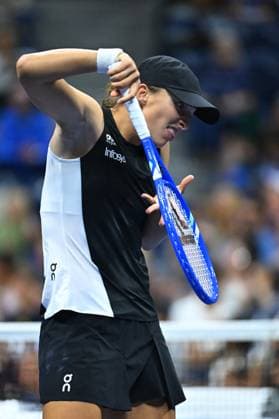 US Open - Third Round Iga Swiatek (POL) during her third round match at the 2025 US Open at Billie Jean National Tennis Center in New York City, NY, USA, on August 30, 2025. Photo by Corinne Dubreuil ABACAPRESS.COM New York City United States  Copyright: xDubreuilxCorinne ABACAx