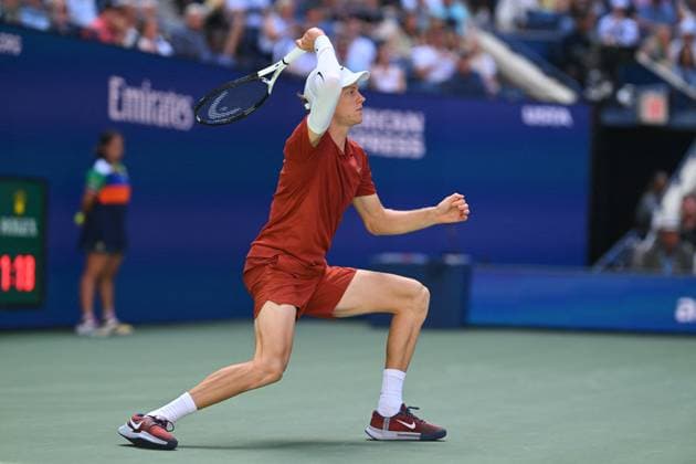 US Open - Third Round Jannik Sinner (ITA) during his third match at the 2025 US Open at Billie Jean National Tennis Center in New York City, NY, USA, on August 30, 2025. Photo by Corinne Dubreuil ABACAPRESS.COM New York City United States  Copyright: xDubreuilxCorinne ABACAx