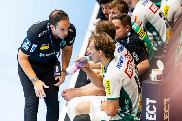 30 08 2025, GER, Handball, Men, Season 25 26, Daikin 1 Bl, 1 Matchday ThSV Eisenach SC DHfK Leipzig Raul Alonso SC DHfK Leipzig 99817 Eisenach Werner Assmann Halle Am Sportp Thueringen Germany