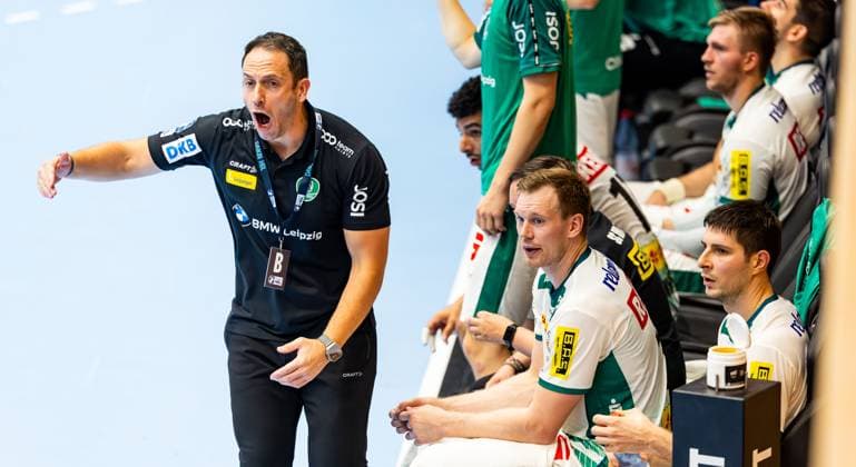 30 08 2025, GER, Handball, Men, Season 25 26, Daikin 1 Bl, 1 Matchday ThSV Eisenach SC DHfK Leipzig Raul Alonso SC DHfK Leipzig 99817 Eisenach Werner Assmann Halle Am Sportp Thueringen Germany