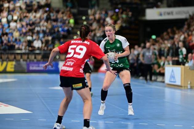 Handball I Women I Season 2025 2026 I 1 HBF I 1 Matchday I VfL Oldenburg BSV Sachsen Zwickau I 30 08 2025 Kaho Nakayama 59, BSV Sachsen Zwickau Laurentia Wolff 24, VfL Oldenburg Oldenburg EWE Arena Niedersachsen Germany Copyright: xLobeca FelixxSchlikisx