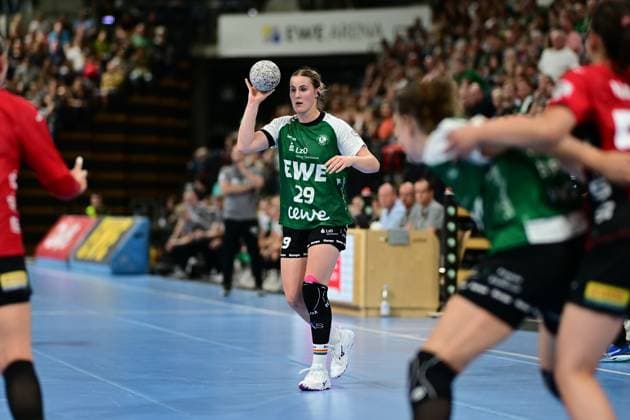 Handball I Women I Season 2025 2026 I 1 HBF I 1 Matchday I VfL Oldenburg BSV Sachsen Zwickau I 30 08 2025 Paulina Golla 29, VfL Oldenburg Oldenburg EWE Arena Niedersachsen Germany Copyright: xLobeca FelixxSchlikisx