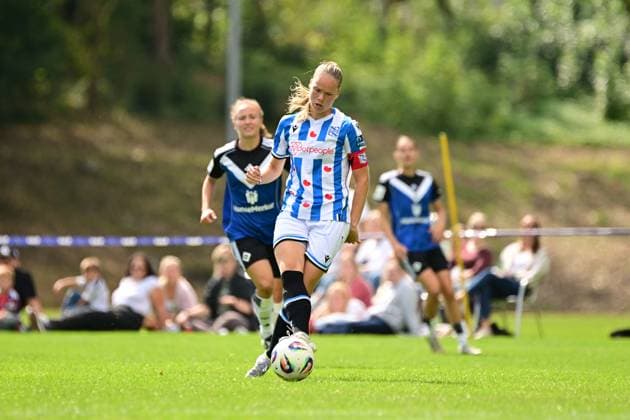 Soccer I Women I Season 2025 2026 I Test match I Hamburger SV SC Heerenveen I 30 08 2025 Fenna Meijer 3, SC Heerenveen Women Varel Obenstroh, A Place Lower Saxony Germany Copyright: xLobeca FelixxSchlikisx