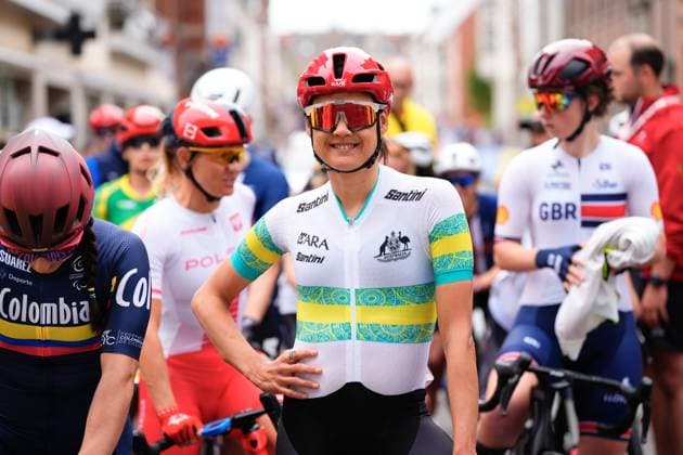 2025 UCI Para-cycling Road World Championships Picture by Olly Hassell SWpix.com - 31 08 2025 - Cycling - 2025 UCI Para-cycling Road World Championships - Ronse, Flanders, Belgium - Women C4-5 Road Race - Alana Forster (Australia) Copyright: x xSWpix.comx(t axPhotographyxHubxLtd)xOllyxHassell SWpix.comx SWP-3069-1582