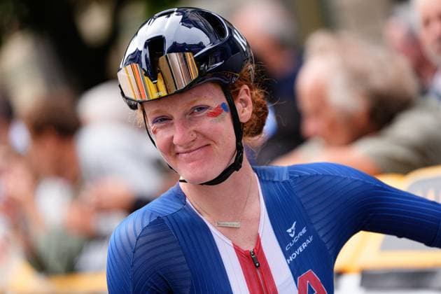 2025 UCI Para-cycling Road World Championships Picture by Olly Hassell SWpix.com - 31 08 2025 - Cycling - 2025 UCI Para-cycling Road World Championships - Ronse, Flanders, Belgium - Women C4-5 Road Race - Clara Brown (USA) Copyright: x xSWpix.comx(t axPhotographyxHubxLtd)xOllyxHassell SWpix.comx SWP-3069-1583