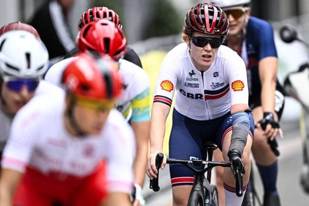 United Kingdom Morgan Newberry (WC5) pictured in action during the UCI Para-cycling Road World Championships, Sunday 31 August 2025, in Ronse. The UCI Para-Cycling Road World Championships take place from 28 to 31 Augustus in Ronse. JASPERxJACOBS  x132921640x