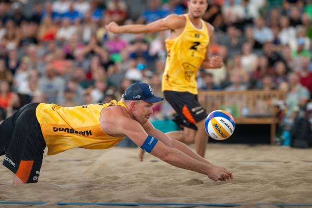 Beach Pro Tour Elite 16 Hamburg, 31 08 2025 Stefan Boermans Player No 1, NED Beach Pro Tour Elite 16 Hamburg on 31 08 2025 Copyright: xBEAUTIFULxSPORTS PeterxWeberx