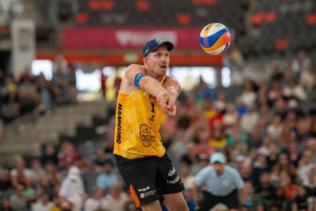 Beach Pro Tour Elite 16 Hamburg, 31 08 2025 Stefan Boermans Player No 1, NED Beach Pro Tour Elite 16 Hamburg on 31 08 2025 Copyright: xBEAUTIFULxSPORTS PeterxWeberx
