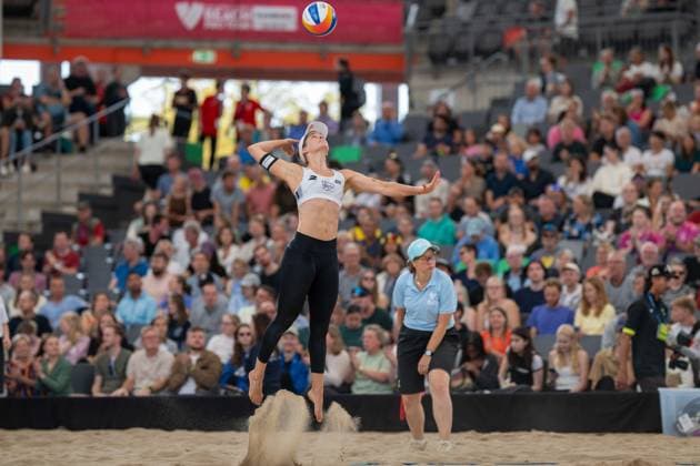 Beach Pro Tour Elite 16 Hamburg, 31 08 2025 Cinja Tillmann Player No 2, GER Beach Pro Tour Elite 16 Hamburg on 31 08 2025 Copyright: xBEAUTIFULxSPORTS PeterxWeberx