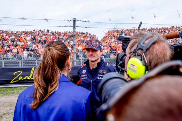Drivers Parade Max Verstappen of the Netherlands and Oracle Red Bull Racing looks on and in the orange arena during the Formula 1 Heineken Dutch Grand Prix 2025 on Day 3 at Circuit Zandvoort on August 31, 2025 in Zandvoort, Netherlands Photo by Marcel ter Bals DeFodi Images