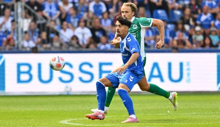 31 08 2025 Soccer Season 2025 2026 2 Soccer Bundesliga 04 Matchday 1 FC Magdeburg FCM SpVgg Greuther Fürth Kleeblatt Sportfoto Zink xwoxzix DFL regulations prohibit any use of photographs as image sequences and or quasi video only for editorial use Laurin Ulrich 8, 1 FC Magdeburg FCM Mathias Flaga Olesen 8, SpVgg Greuther Fürth