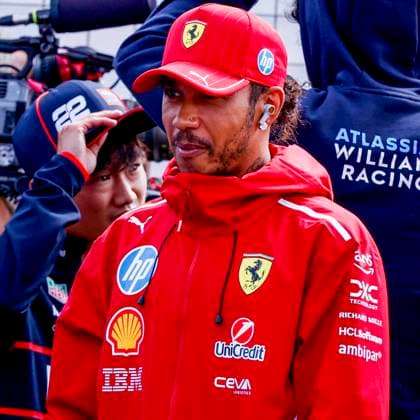 Drivers Parade Lewis Hamilton of the United Kingdom and Scuderia Ferrari HP F1 Team looks on during the Formula 1 Heineken Dutch Grand Prix 2025 on Day 3 at Circuit Zandvoort on August 31, 2025 in Zandvoort, Netherlands Photo by Marcel ter Bals DeFodi Images