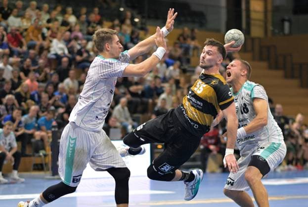 30 08 2025, Dresdens Timo Löser, Handball, 2 Bundesliga, HC Elbflorenz Dresden SG BBM Bietigheim 24 28, c Dresden