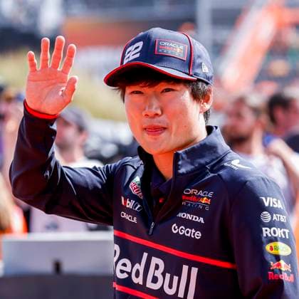 Drivers Parade Yuki Tsunoda of Japan and Oracle Red Bull Racing wave during the Formula 1 Heineken Dutch Grand Prix 2025 on Day 3 at Circuit Zandvoort on August 31, 2025 in Zandvoort, Netherlands Photo by Marcel ter Bals DeFodi Images