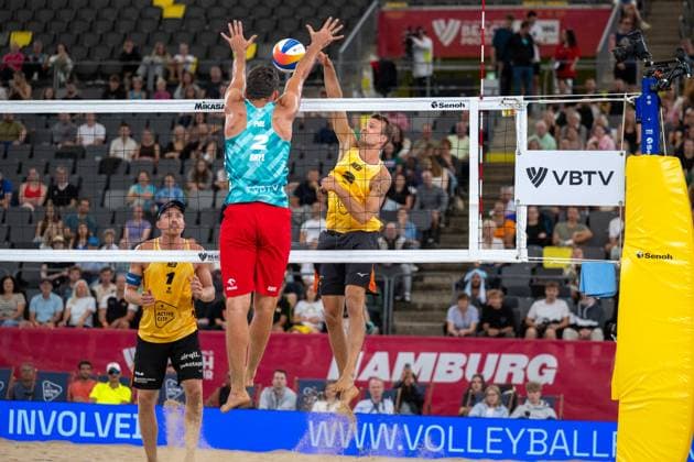 Beach Pro Tour Elite 16 Hamburg, 31 08 2025 Yorick de Groot Player No 2, NED , Stefan Boermans Player No 1 Beach Pro Tour Elite 16 Hamburg on 31 08 2025 Copyright: xBEAUTIFULxSPORTS PeterxWeberx