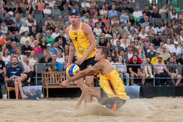Beach Pro Tour Elite 16 Hamburg, 31 08 2025 Yorick de Groot Player No 2, NED , Stefan Boermans Player No 1 Beach Pro Tour Elite 16 Hamburg on 31 08 2025 Copyright: xBEAUTIFULxSPORTS PeterxWeberx