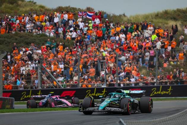 F1 - DUTCH GRAND PRIX 2025 18 STROLL Lance (can), Aston Martin F1 Team AMR25, action during the 2025 Formula 1 Heineken Dutch Grand Prix, 15th round of the 2025 FIA Formula One World Championship, WM, Weltmeisterschaft from August 29 to 31, 2025 on the Zandvoort Circuit, in Zandvoort, Netherlands - ZandvoortNetherlands  Copyright: xFLORENTxGOODENx