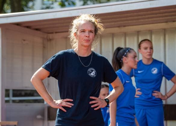 Soccer, Women, Season 2025 2026, Regionalliga Nordost 1 Matchday , Türkiyemspor Berlin Hertha BSC, Coach Greta Budde Türkiyemspor , 31 08 2025, Copyright: xSebastianxRäppold MatthiasxKochx