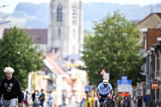 Argentina Pablo Daniel Cingolani (MC4) pictured in action during the UCI Para-cycling Road World Championships, Sunday 31 August 2025, in Ronse. The UCI Para-Cycling Road World Championships take place from 28 to 31 Augustus in Ronse. JASPERxJACOBS  x132935356x
