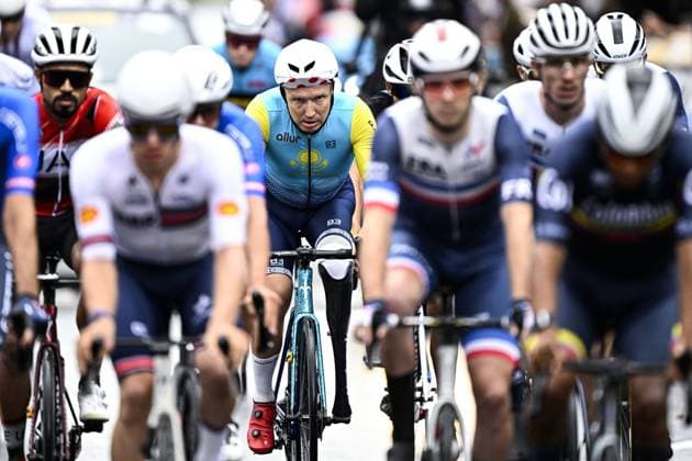 Kazakhstan Pavel Babenko (MC4) pictured in action during the UCI Para-cycling Road World Championships, Sunday 31 August 2025, in Ronse. The UCI Para-Cycling Road World Championships take place from 28 to 31 Augustus in Ronse. JASPERxJACOBS  x132935556x