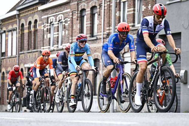 Belgium Ken De Feyter (MC5) pictured in action during the UCI Para-cycling Road World Championships, Sunday 31 August 2025, in Ronse. The UCI Para-Cycling Road World Championships take place from 28 to 31 Augustus in Ronse. JASPERxJACOBS  x132937438x