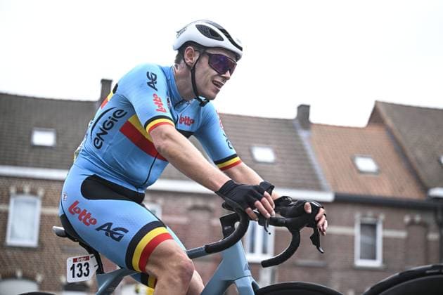 Belgium Nicolas Baltus (MC4) pictured in action during the UCI Para-cycling Road World Championships, Sunday 31 August 2025, in Ronse. The UCI Para-Cycling Road World Championships take place from 28 to 31 Augustus in Ronse. JASPERxJACOBS  x132939455x