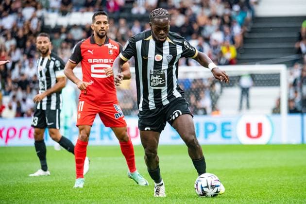 FOOTBALL : SCO Angers vs Stade Rennais - Ligue 1 - JournÃ e 3 - 31 08 2025 Jacques EkomiÃ (ANGERS SCO) AngersFrance  Copyright: xBaptistexAutissierx