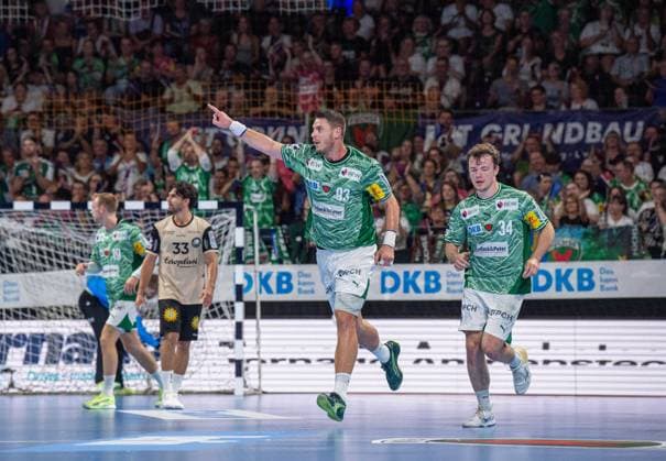 Handball, Men, Season 2025 2026, DAIKIN Handball Bundesliga 1 Matchday , Füchse Berlin Bergischer HC, v l Mijajlo Marsenic Füchse Berlin , Hakun West Av Teigum Füchse Berlin , 31 08 2025, Copyright: xSebastianxRäppold MatthiasxKochx