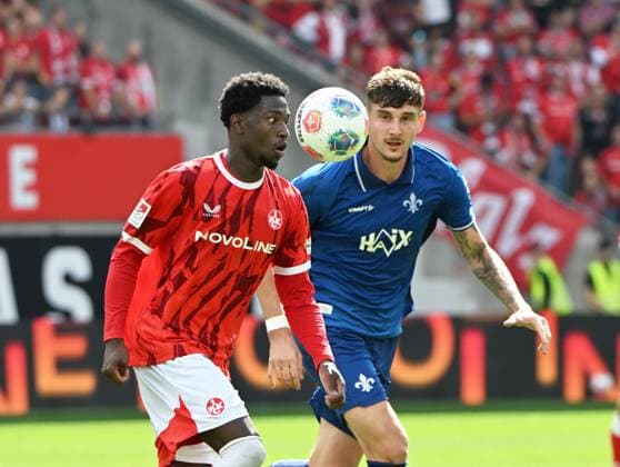 Football 2 Bundesliga Season 2025 26 1 FC Kaiserslautern 31 8 2025 Fritz Walter Stadion 1 FC Kaiserslautern fck SV Darmstadt 98 da 3 1 Maxwell GYAMFI 1 FC Kaiserslautern , l, Aleksandar VUKOTIC SV Darmstadt 98 1 FC Kaiserslautern