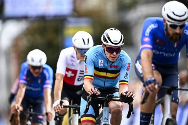 Belgium Nicolas Baltus (MC4) pictured in action during the UCI Para-cycling Road World Championships, Sunday 31 August 2025, in Ronse. The UCI Para-Cycling Road World Championships take place from 28 to 31 Augustus in Ronse. JASPERxJACOBS  x132945754x