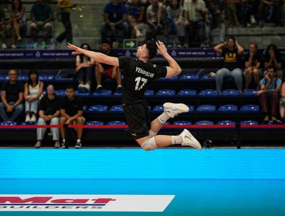 Yenipazar Murat (TUR) in action during 2025 FIPAV Cup Men - Turkiye vs Germany, International volleyball match in Turin, Italy, August 31 2025  Copyright: xSilvanoxMarcoxCesario IPAxSportx xipa-agency.netx xx IPA_63770797 IPA_Agency_IPA63770797