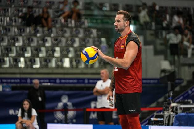 Grozer Gyorgy (GER) in action during 2025 FIPAV Cup Men - Turkiye vs Germany, International volleyball match in Turin, Italy, August 31 2025  Copyright: xSilvanoxMarcoxCesario IPAxSportx xipa-agency.netx xx IPA_63770841 IPA_Agency_IPA63770841