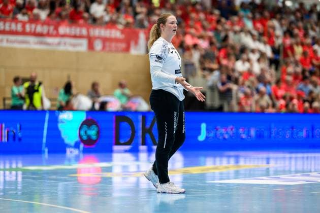 Christina, Loewgren Hallberg TW, Thueringer HC, 1 GER, Thuringia, Thueringer HC vs SV Union Halle Neustadt, Alsco Handball Bundesliga Frauen, 1 Handballbundesliga Frauen, Handball, 1 Matchday, Season 2025 2026, Sunday, 3 Copyright: xEibner-Pressefoto MartinxHerbstx EP_MHT