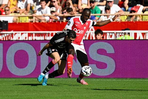 FOOTBALL : AS Monaco VS RC Strasbourg Alsace - Ligue 1 Mcdonald s - 31 08 2025 Lamine Camara (ASM) - Ligue 1 Mcdonald s match between AS Monaco and Racing Club de Strasbourg Alsace on August 31, 2025 at the Louis II Stadium in Monaco. MonacoMonaco  Copyright: xWilliamxCannarellax