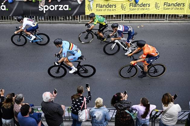 Belgium Ewoud Vromant (MC2) pictured in action during the UCI Para-cycling Road World Championships, Sunday 31 August 2025, in Ronse. The UCI Para-Cycling Road World Championships take place from 28 to 31 Augustus in Ronse. JASPERxJACOBS  x132954653x
