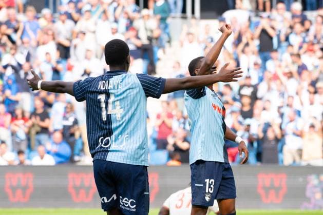 FOOTBALL : Le Havre vs Nice - Ligue 1 - 31 08 2025 Fode Doucoure ( 13 - Le Havre ) celebrates after scoring during the Ligue 1 match between Havre AC and OGC Nice at Stade Oceane on August 31, 2025 in Le Havre, France. ( Photo by Federico Pestellini PsnewZ ) - Le HavreFrance  Copyright: xFedericoxPestellinix