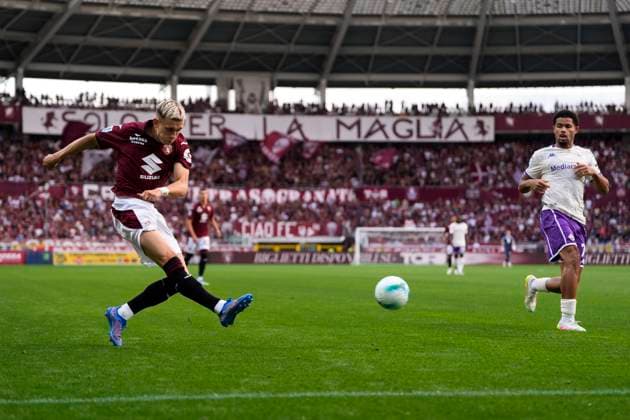 TorinoÕs Marcus Pedersen during the Serie A soccer match between Torino Fc and Fiorentina at the Stadio Olimpico Grande Torino in Turin, north west Italy - August 31, 2025. - Soccer  Copyright: xFabioxFerrari LaPressex
