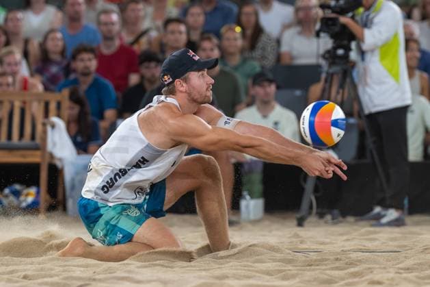 Beach Pro Tour Elite 16 Hamburg, 31 08 2025 Christian Sandlie Sorum Player 2, NOR Beach Pro Tour Elite 16 Hamburg on 31 08 2025 Copyright: xBEAUTIFULxSPORTS PeterxWeberx