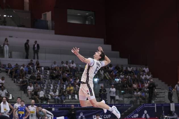 6 Giannelli Simone (Italian national volleyball team) during 2025 FIPAV Cup Men - Italy vs Holland, International volleyball match in Turin, Italy, August 31 2025  Copyright: xNorbertoxMaccagno IPAxSportx xipa-agency.netx xx IPA_63782002 IPA_Agency_IPA63782002