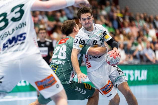 Ludvig HALLBAECK FRISCH AUF Goeppingen, 20 GWD Minden GWD vs FRISCH AUF Goeppingen FAG , Handball, Men, Daikin Handball Bundesliga HBL , 1 Matchday, Season 2025 2026, 31 08 2025 GWD Minden GWD vs FRISCH AUF Goeppingen FAG , Handball, Men, Daikin Handball Bundesliga HBL , 1 Matchday, Season 2025 2026, 31 08 2025 Luebbecke Copyright: xEibnerxPressefoto OliverxSchmidtx EP_OST