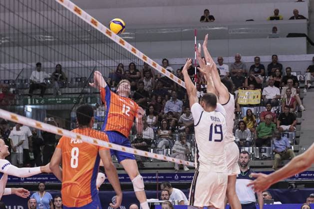 12 Tuinstra Bennie (Dutch national volleyball team) during 2025 FIPAV Cup Men - Italy vs Holland, International volleyball match in Turin, Italy, August 31 2025  Copyright: xNorbertoxMaccagno IPAxSportx xipa-agency.netx xx IPA_63784576 IPA_Agency_IPA63784576