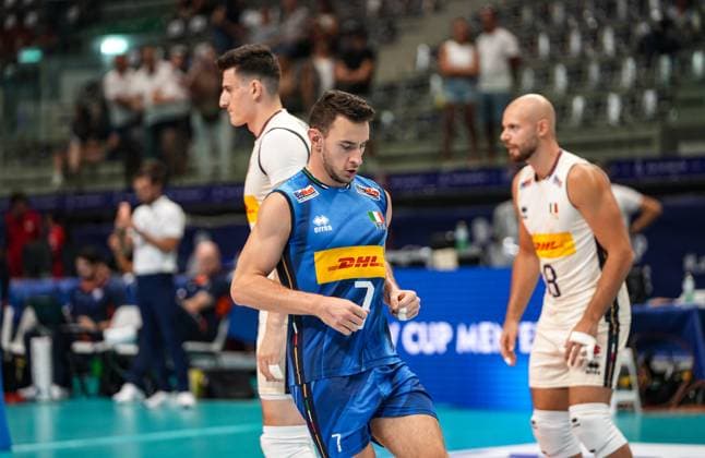 Balaso Fabio (ITA) in action during 2025 FIPAV Cup Men - Italy vs Holland, International volleyball match in Turin, Italy, August 31 2025  Copyright: xSilvanoxMarcoxCesario IPAxSportx xipa-agency.netx xx IPA_63784671 IPA_Agency_IPA63784671