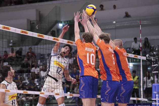 12 Bottolo Mattia (Italian national volleyball team) during 2025 FIPAV Cup Men - Italy vs Holland, International volleyball match in Turin, Italy, August 31 2025  Copyright: xNorbertoxMaccagno IPAxSportx xipa-agency.netx xx IPA_63784786 IPA_Agency_IPA63784786