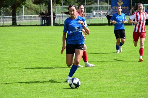 31 08 2025 xkhx Kassel Regionalliga Süd Season 2025 2026 Women KSV Hessen Kassel FFC Wacker Munich Freya Sophie Burk Kassel vs Celine Chuang Wacker