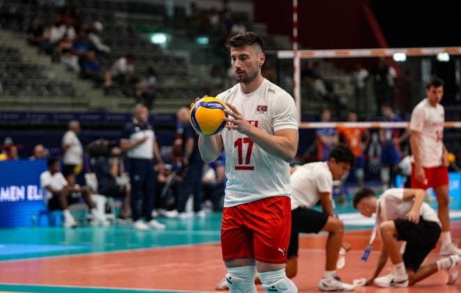 VOLLEY - Internazionali - 2025 FIPAV Cup Men - Holland vs Turkiye YenPhoto by IPA ABACAPRESS.COMzar Murat (TUR) in action during 2025 FPhoto by IPA ABACAPRESS.COMV Cup Men - Holland vs Turkiye, International volleyball match in Turin, Italy, August 30 2025 Turin Italy  Copyright: xIPAxSport ABACAx
