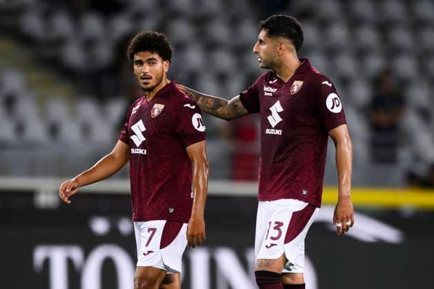 Torino FC v ACF Fiorentina - Serie A Zakaria Aboukhlal of Torino FC and Guillermo Maripan of Torino FC look dejected at the end of the Serie A football match between Torino FC and ACF Fiorentina. Turin Italy Copyright: xNicolòxCampox