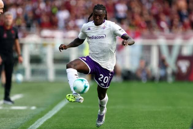 Torino Fc - ACF Fiorentina Moise Kean of Acf Fiorentina in action during the Serie A match beetween Torino Fc and ACF Fiorentina at Stadio Olimpico on August 31, 2025 in Turin, Italy . Torino Stadio Olimpico Italy Copyright: xMarcoxCanonierox