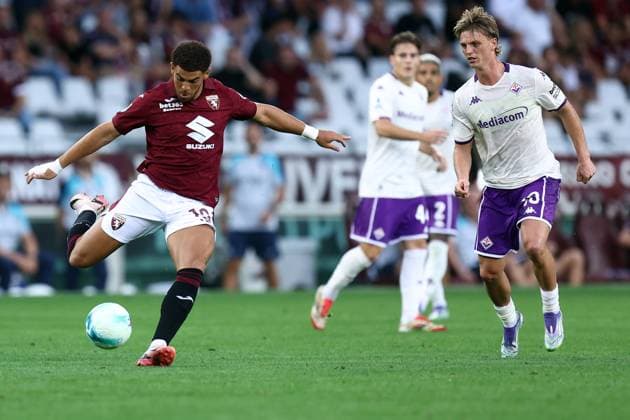 Torino Fc - ACF Fiorentina Giovanni Simeone of Torino Fc in action during the Serie A match beetween Torino Fc and ACF Fiorentina at Stadio Olimpico on August 31, 2025 in Turin, Italy . Torino Stadio Olimpico Italy Copyright: xMarcoxCanonierox