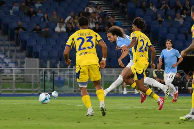 Lazio s Matteo Guendouzi goal 1-0 during the Serie A Enilive soccer match between SS Lazio and Hellas Verona at the Rome s Olympic stadium, Italy - Sunday, August 31, 2025. - Soccer.  Copyright: xFabrizioxCorradetti LaPressex