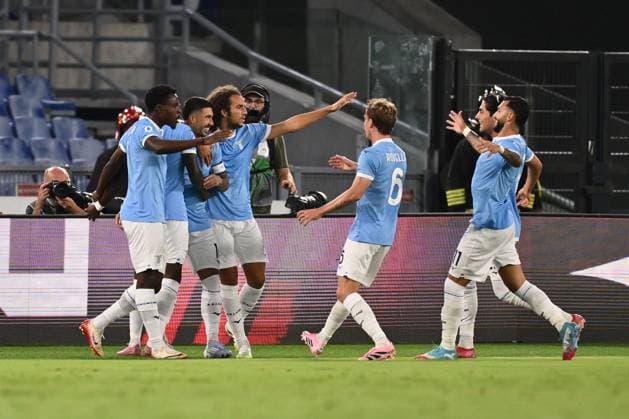 Mattia Zaccagni of S.S. Lazio celebrates after scoring the goal of 2-0 during the 2nd day of the Serie A Championship between S.S. Lazio and Hellas Verona F.C. at the Olympic Stadium on August 31, 2025 in Rome, Italy.  Copyright: xDomenicoxCippitelli IPAxSportx xipa-agency.netx xx IPA_63788762 IPA_Agency_IPA63788762